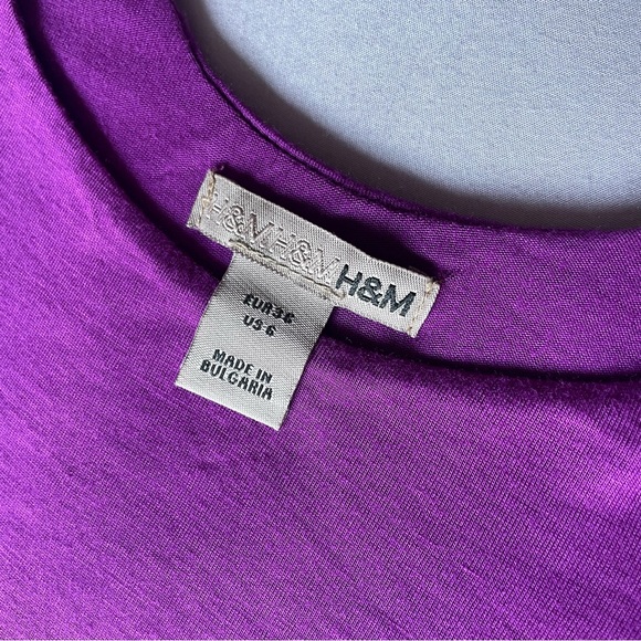 H&M purple asymmetric mini dress/tank top size 6 - Picture 4 of 6